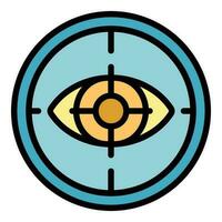 Cyber eye icon vector flat