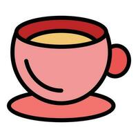 Cream soup cup icon vector flat