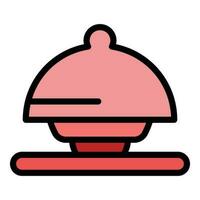 Restaurant dish icon vector flat