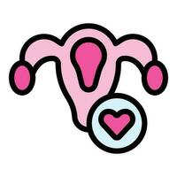 Female reproductive health icon vector flat