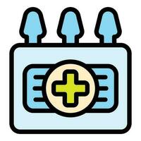 Medical ampoule icon vector flat