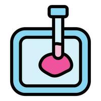 Obstetrician test icon vector flat