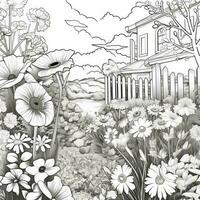 Garden Coloring Pages photo