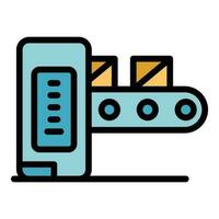 Automatic production icon vector flat
