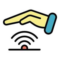 asegurado Wifi icono vector plano