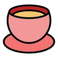 Cold cream soup icon vector flat