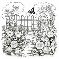 Garden Coloring Pages photo