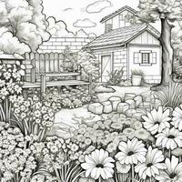 Garden Coloring Pages photo