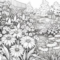 Garden Coloring Pages photo