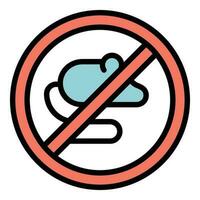 Anti rat icon vector flat