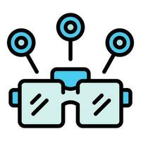 Video vr glasses icon vector flat