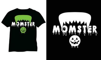 Momster shirt Halloween Vibes, Cute Halloween vector Halloween eps vector design