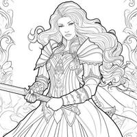 Fantasy Coloring Pages For Adults photo