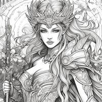 Fantasy Coloring Pages For Adults photo