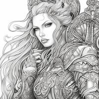 Fantasy Coloring Pages For Adults photo