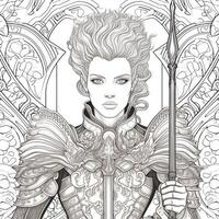 Fantasy Coloring Pages For Adults photo