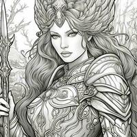 Fantasy Coloring Pages For Adults photo