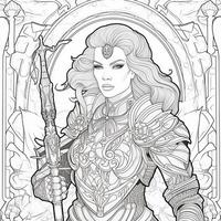 Fantasy Coloring Pages For Adults photo