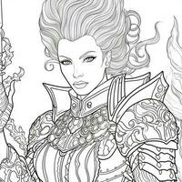 Fantasy Coloring Pages For Adults photo