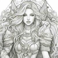 Fantasy Coloring Pages For Adults photo