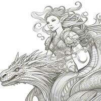 Fantasy Coloring Pages For Adults photo