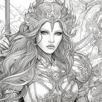 Fantasy Coloring Pages For Adults photo