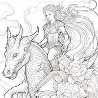 Fantasy Coloring Pages For Adults photo