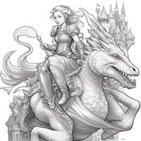 Fantasy Coloring Pages For Adults photo