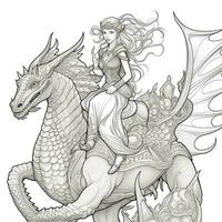 Fantasy Coloring Pages For Adults photo