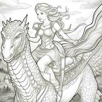 Fantasy Coloring Pages For Adults photo