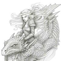 Fantasy Coloring Pages For Adults photo