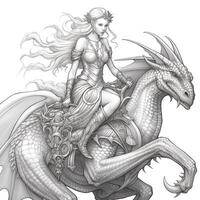 Fantasy Coloring Pages For Adults photo