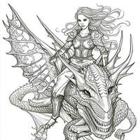 Fantasy Coloring Pages For Adults photo