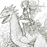 Fantasy Coloring Pages For Adults photo