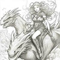 Fantasy Coloring Pages For Adults photo