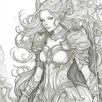 Fantasy Coloring Pages For Adults photo