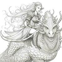 Fantasy Coloring Pages For Adults photo