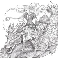 Fantasy Coloring Pages For Adults photo