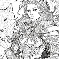 Fantasy Coloring Pages For Adults photo