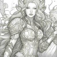 Fantasy Coloring Pages For Adults photo