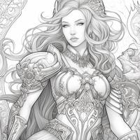 Fantasy Coloring Pages For Adults photo