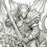 Fantasy Coloring Pages For Adults photo