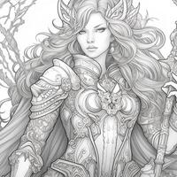 Fantasy Coloring Pages For Adults photo