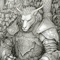 Fantasy Coloring Pages For Adults photo