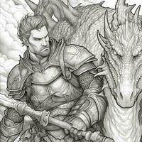 Fantasy Coloring Pages For Adults photo