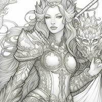 Fantasy Coloring Pages For Adults photo