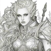 Fantasy Coloring Pages For Adults photo