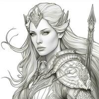 Fantasy Coloring Pages For Adults photo