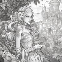 Fantasy Coloring Pages For Adults photo