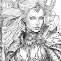 Fantasy Coloring Pages For Adults photo